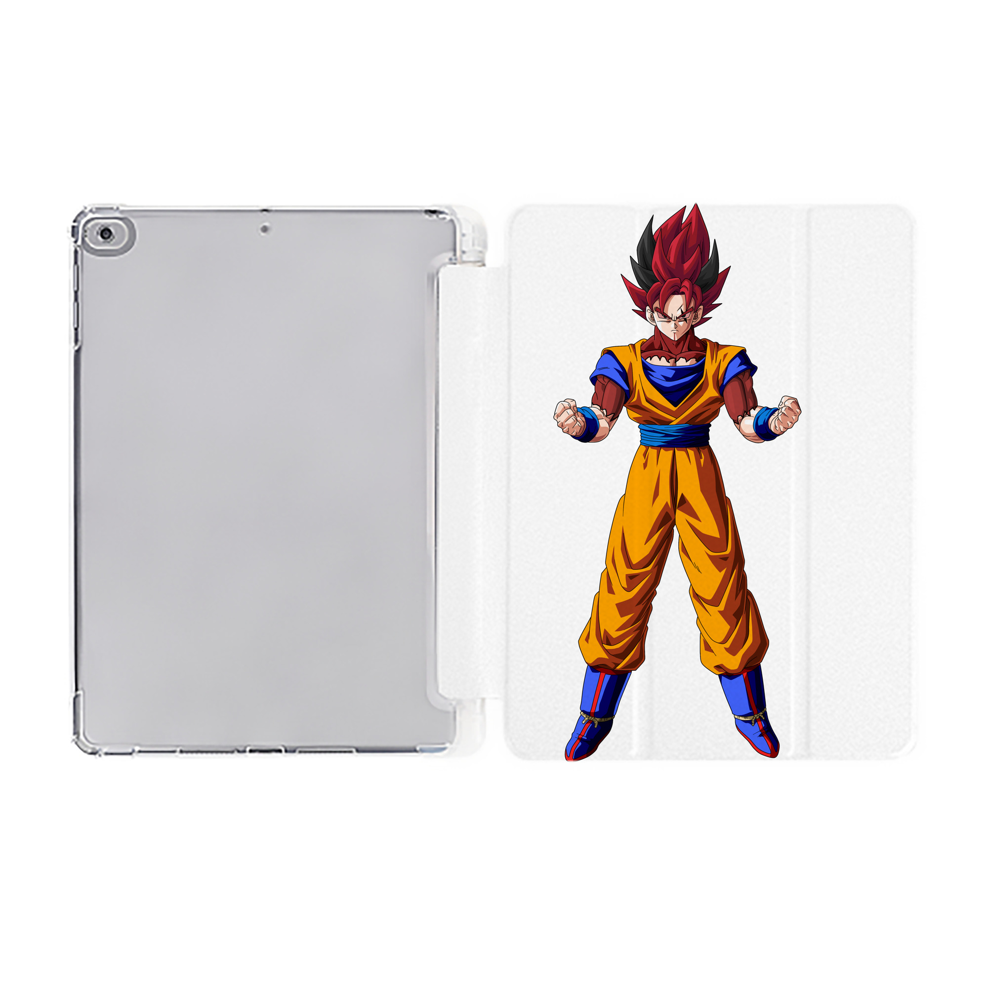 （画像用） ドラゴンボール 孫悟空（そん ごくう）Son Goku カカロット DRAGON BALL Kakarotto IPad ケース ペン収納付き 三つ折りスタンド PUレザー×シリコン 対応機種9.5/10.5/10.9インチ